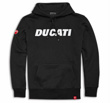Load image into Gallery viewer, Ducati Logo Hooded Sweatshirt Black 98771203 - Peninsula British Parts