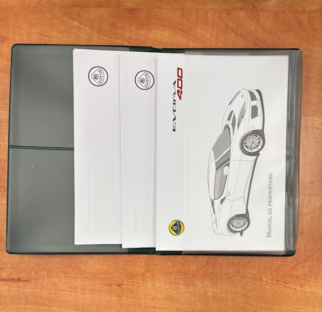 Lotus Evora 400 Owner's Manual - French Version Lotus Original -F132T0324JC