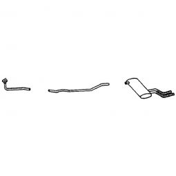 tr6-TH019 TR6 3 PIECE STAINLESS STEEL EXHAUST SYSTEM 1969-72