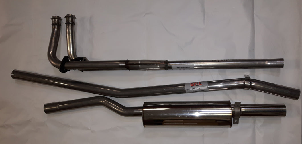 MGB-MG193K STAINLESS STEEL 1962-74  SPORT EXHAUST SYSTEM 3 PIECE