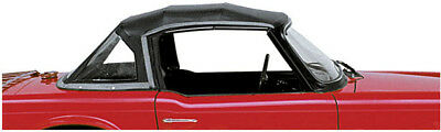 tr6-2220CGBKB Convertible Vinyl Top with zipper rear window and grey reflective stripe by ROBBINS